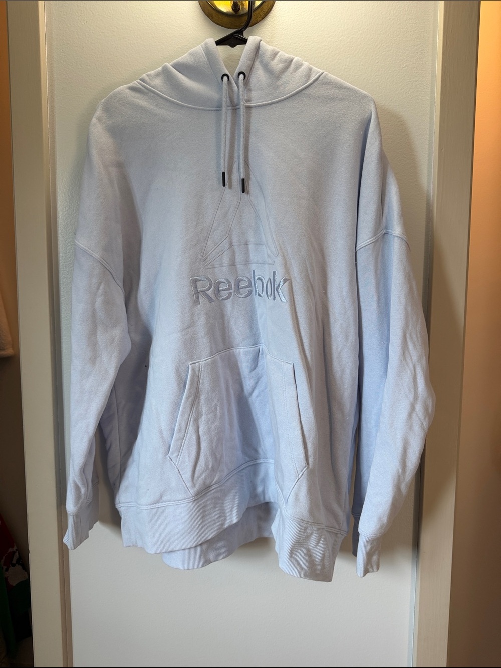 Reebok Men’s Pale Blue Crewneck Hoodie